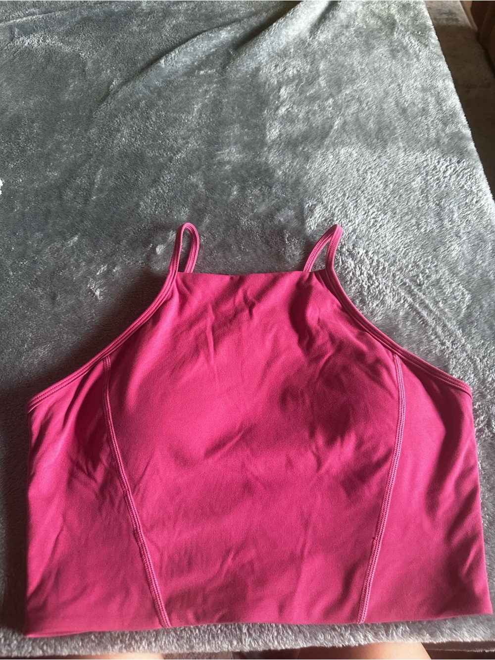 BuffBunny Pink High Neck Cropped Tank